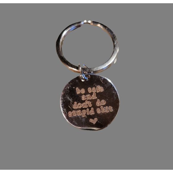 New Don't Do Stupid Keychain, 1 Pc - Picture 8 of 9